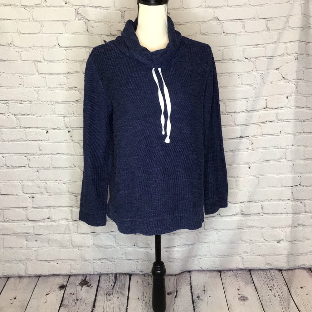 Old Navy Blue Drawstring Roll Neck Sweater Medium